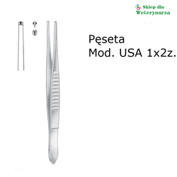 Pęseta Mod. USA 1x2z. 14,5cm AB 092/14