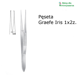 Pęseta Graefe Iris 1x2z. 10cm AB 714/10