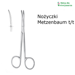 Nożyczki Metzenbaum zag t/t 14,5cm AC 101/14