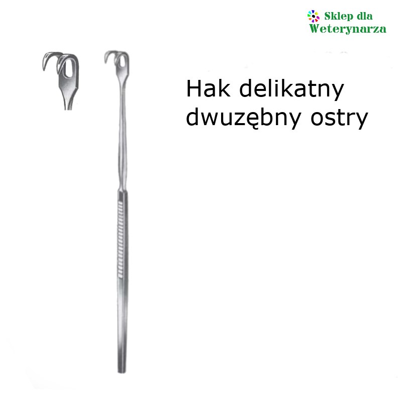 Hak Delicate dwuzębny ostry 16cm AK 060/02