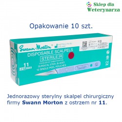 Skalpel nr 11, sterylny, jednorazowy, Swann Morton /10 szt.