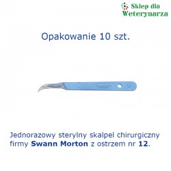 Skalpel nr 12, sterylny, jednorazowy, Swann Morton /10 szt.