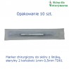 Marker chirurgiczny do skóry z linijką sterylny 2 końcówki 1mm 0,5mm /10 szt.